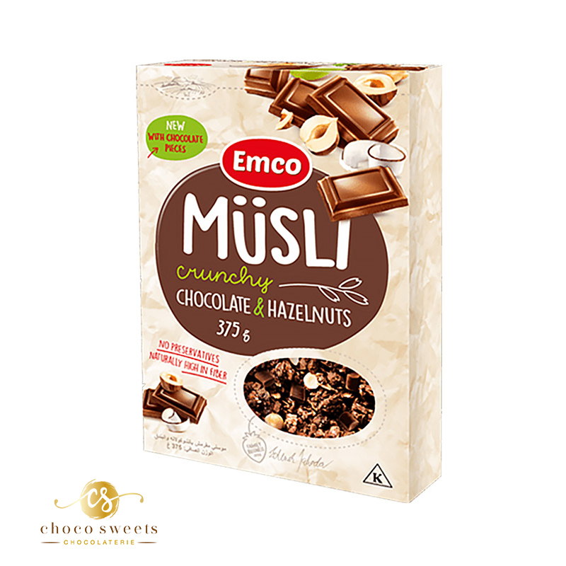emco musli - chocolat crunchy & hazlenu 375g