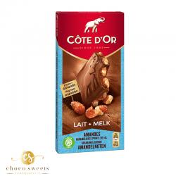 COTE D'Or  LAIT MELK ( amandes amandelen) 180G