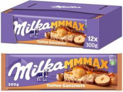 Milka tablette chocolat toffee noisette entière 300g