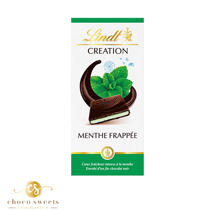 lindt création menthe frappée chocolate tablets 150g - cool and  invigorating